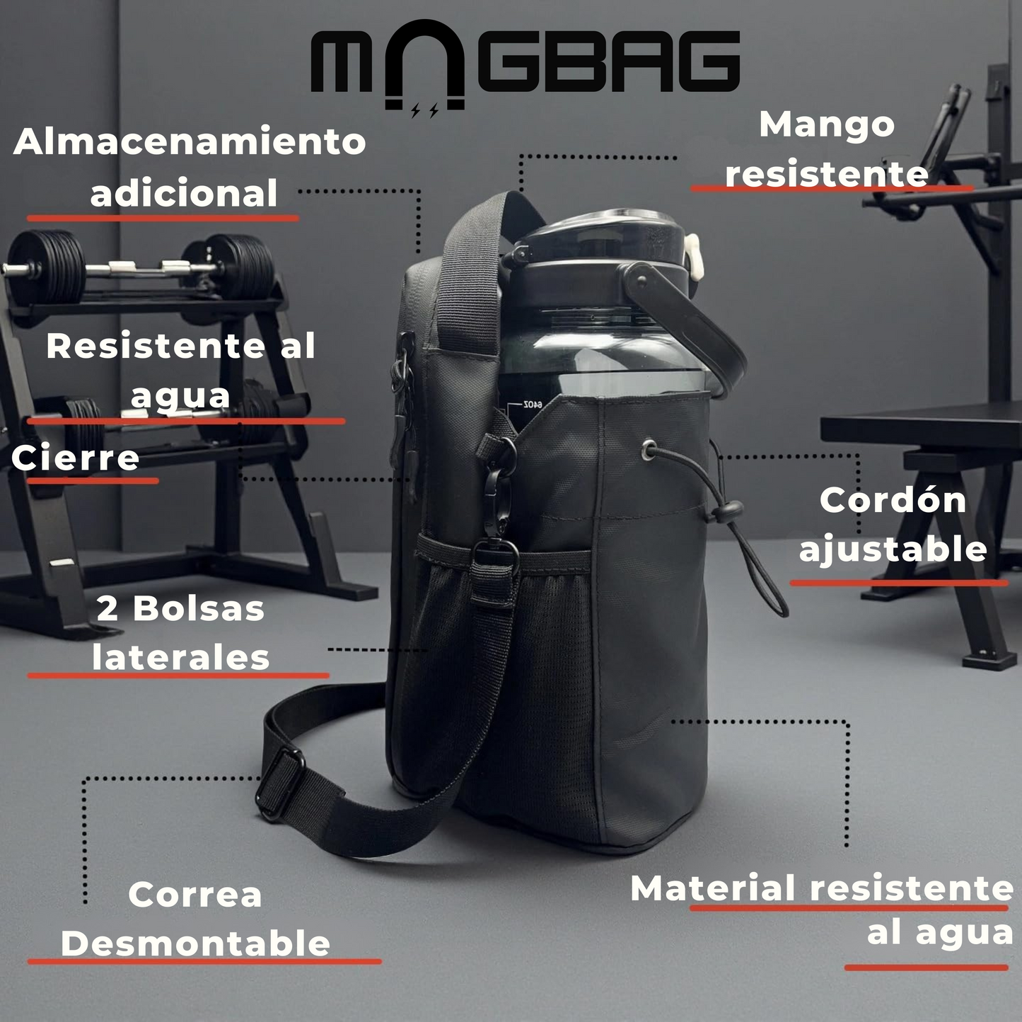 Bolsa Magnética para Gimnasio